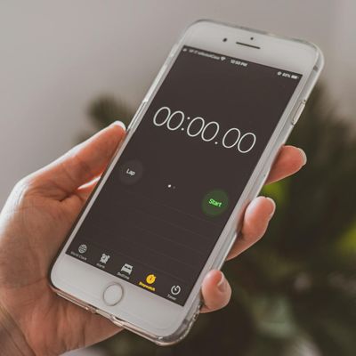 A stopwatch showing the duration of the intense training